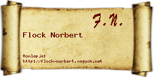 Flock Norbert névjegykártya